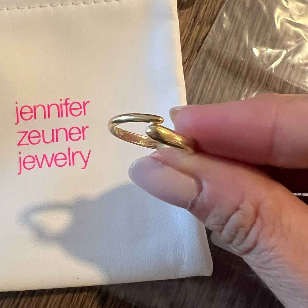 Jennifer Zeuner Simone Ring Open Wrap Gold Vermeil Size 7 EUC Shopbop